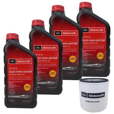 Imagem de Kit Revisão 4 Litros de Óleo 5W20 + Filtro de Óleo Ford Ka Ecosport Ne