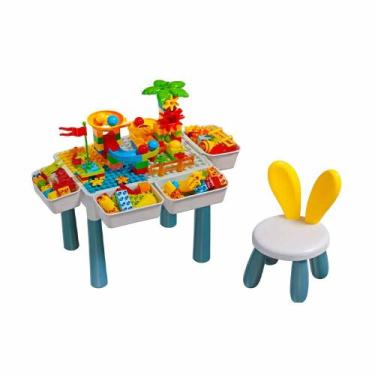 Imagem de Mesa Blocks E Cadeira Block Com 85 peças Domni - CHAO QI XIA