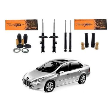 Imagem de Kit Amortecedor Dianteiro Traseiro 307 Sedan 1.6 2007 A 2012 - Cofap