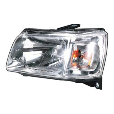 Imagem de FAROL LE para UNO/ FURGAO/ FIORINO 04/ LD MASCARA CROMADA LA - ZEENE