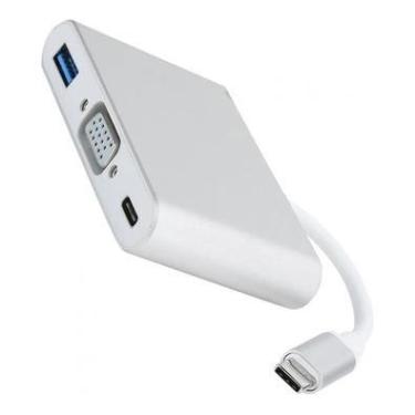 Imagem de 3 Em 1 HUB  Fy Tipo C, USB C Para USB 3.0, VGA/Adaptador Tipo C, Conversor 1080p