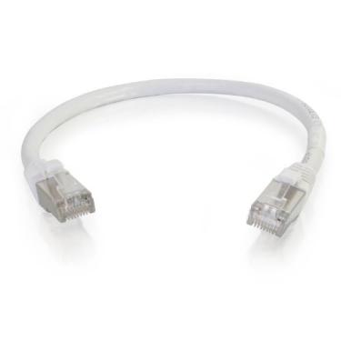Imagem de C2G Cabo 00928 Cat6 – Cabo de rede Ethernet blindado Snagless, branco (25 pés, 7,62 metros)