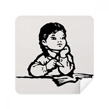 Imagem de Caneta para meninas, desenho, preto, óculos patriotismo, tecido de camurça, 2 unidades