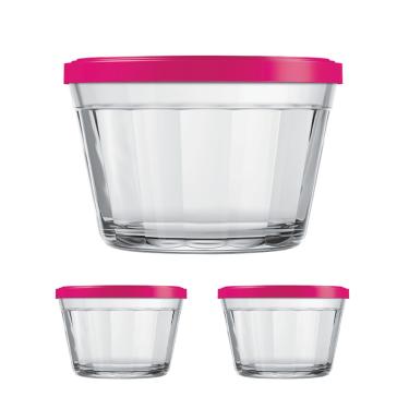 Imagem de Kit Pote Copo Americano C/Tampa Cor Sortida 600ml Nadir 2Un