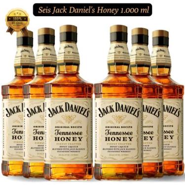 Imagem de Kit 6 Whiskey Jack Daniel's Tennessee Honey 1.000ml 35% Vol - Jack Dan
