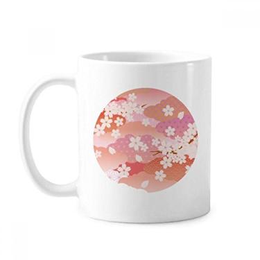 Imagem de Cherry Blossoms Clouds Caneca com estampa rosa cerâmica café porcelana xícara louça
