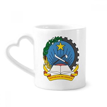 Imagem de Caneca com emblema nacional de Luanda Angola Caneca de café cerâmica copo de coração de vidro