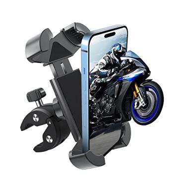 Imagem de ORIbox Suporte de telefone de bicicleta, suporte de guidão de motocicleta, suporte de telefone de silicone de rotação de 360°, compatível com todos os telefones