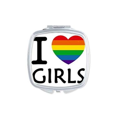 Imagem de Transgênero Bisexuals Heart LGBT Espelho Portátil Compacto Bolso Maquiagem Dupla Face Vidro