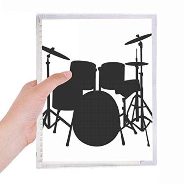 Imagem de Kit de bateria musical musical caderno de energia folhas soltas diário recarregável de papelaria