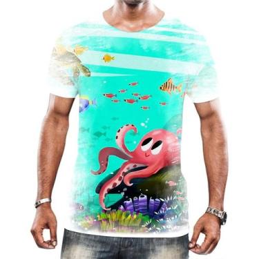 Imagem de Camiseta Camisa Paisagem Fundo Do Mar Peixes Animais Hd 7 - Enjoy Shop