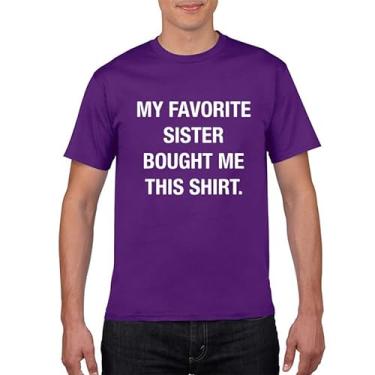 Imagem de Camiseta divertida My Favorite Sister Bought Me This, Roxa, GG