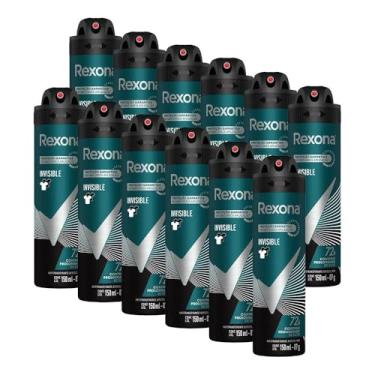 Imagem de Kit 12 Desodorante Rexona Men Antitranspirante Invisible 150ml