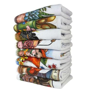 Imagem de 10 Pano De Prato Pé De Galinha Estampas Sortidas - Premium - Pratico