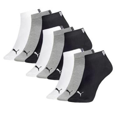 Imagem de 9 Pares De Meias Unissex Infantil Modelo Sapatilha Em Algodão Cotton -