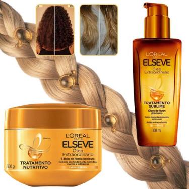 Imagem de Kit Elseve Tratamento Nutritivo Mascara Oleo Extraordinario - L'oreal 