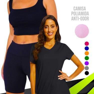 Imagem de KIT Camiseta DRY FIT POLIAMIDA MALHA FRIA  + SHORT Leg Legging REDINHA