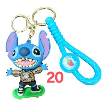 Imagem de Chaveiro Fofinho Stitch Sereia Emborrachado Realista 3D Grande - Dream