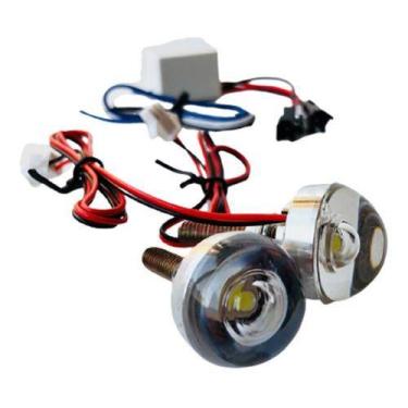 Imagem de Strobo Automotivo Eagle Eyes 2 Leds Branco Redondo Com Lente - Strobos