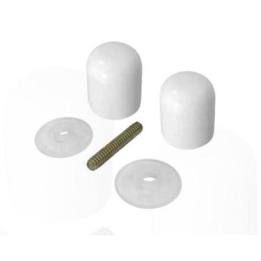 Imagem de Puxador de Alumínio para Box Branco 2 Unidades  Bemfixa