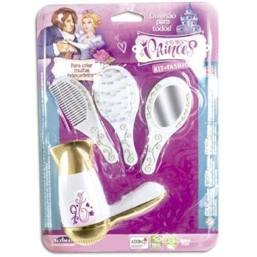 Imagem de Kit beleza infantil com secador + espelho princesa 4 peças - ALTIMAR