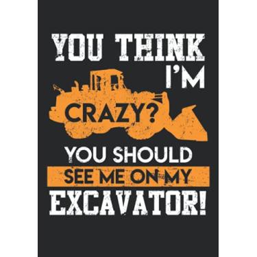 Imagem de Notizbuch A5 liniert mit Softcover Design: Verrückter Baggerfahrer aus Leidenschaft Bagger Geschenk: 120 linierte DIN A5 Seiten