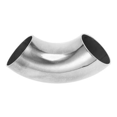 Imagem de Motoforti Tubulação de tubo de escape modificada para carro com curva de mandril de 90 graus, espessura de diâmetro externo de 2 polegadas 1,5 mm/16GA 51 x 145 x 1,5 mm, aço inoxidável 304 prateado