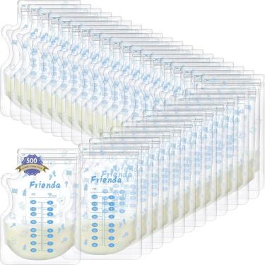 Imagem de Sacos de armazenamento de leite materno Sherr 500 unidades de 240 ml com bico de limpeza