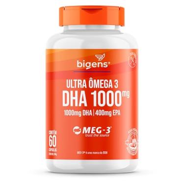 Imagem de Ultra Omega 3, DHA 1000MG + EPA 400MG, Certificado Meg-3, 60 Cápsulas, Bigens (Unidade, Sem Vitamina E)