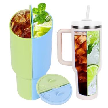 Imagem de Divisórias internas de copo 2 em 1 para Stanley 1,134 g, Stanley Accessories, forro de silicone reutilizável para bebidas, frutas, sorvete, perfeito para happy hour, festa, escritório, ao ar livre