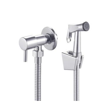 Imagem de Ducha Higienica Cromada Metal Inox Banheiro Acionamento 1/4 de Volta V