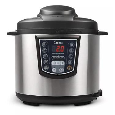 Imagem de Panela De Pressão Elétrica 6L Midea Ppa72 Inox/preto 220V, 220V