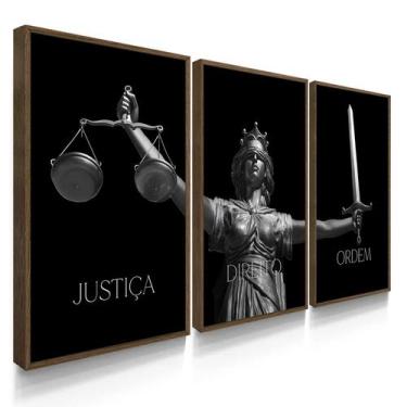 Imagem de Quadro Decorativo Deusa da Justiça Com Moldura  - DECOREIRO