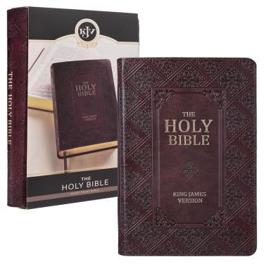 Imagem de Livro kjv Holy Bible Giant Print Letra vermelha em couro sintético