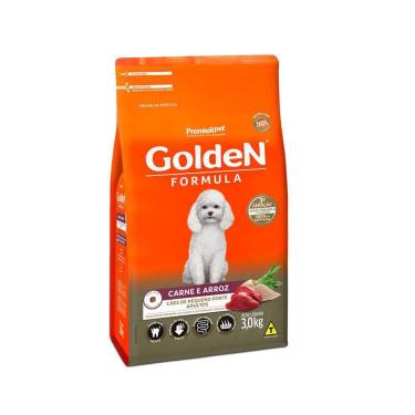 Imagem de Ração Golden Formula Adulto Mini Bits Carne E Arroz 3 Kg
