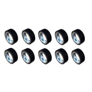 Imagem de Kit 10x Fita Isolante Anti Chama 17mm x 5m Preto - MBTOOLS