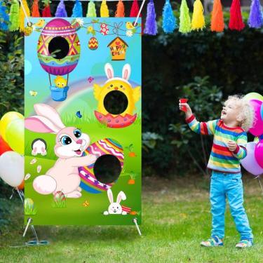 Imagem de Easter Toss Game Skylety com 4 pufes para adolescentes e adultos