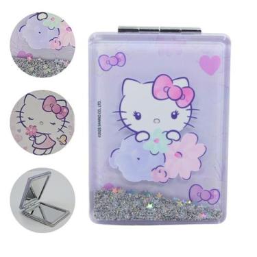 Imagem de Espelho Maquiagem Dobrável Hello Kitty Acessórios Make - Sanrio
