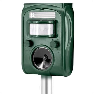 Imagem de WonderMar Repelente solar de animais atualizado 2025, repelente de gatos ao ar livre, repelente de esquilos, repelente de cervos, repelente ultrassônico de pragas, repelente de animais contra roedores