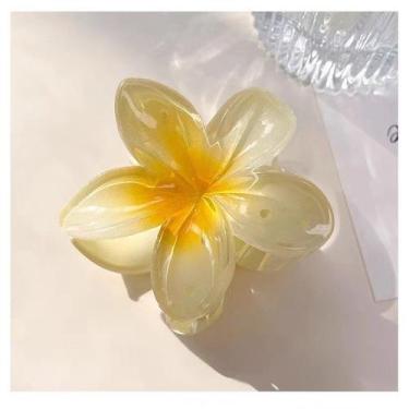 Imagem de Grampo De Cabelo De Flor Transparente Coreano , Clipe De Garra Frangip