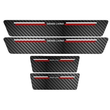 Imagem de Kit Soleira Protetora Porta Premium Red Carbono GrandLivina - Jhow Ade