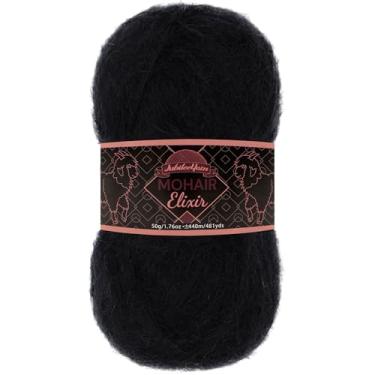 Imagem de JubileeYarn Fio de Elixir Mohair - Mistura de Lã para Bebês 50g/novelo - Chocotini - 1 novelo