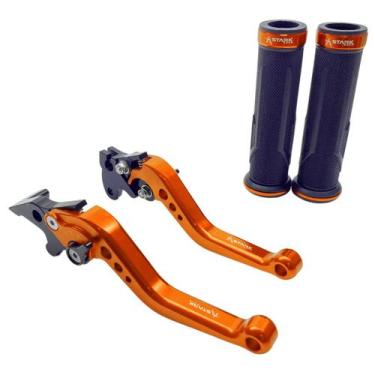 Imagem de Kit Manopla Manete Esportivo Yes 125 Intruder 125 Dafra Riva - Stark R