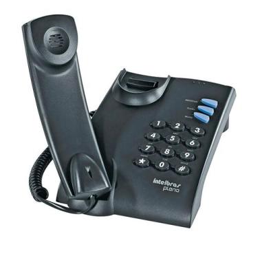 Imagem de Telefone Fixo Intelbras Pleno Sem Chave de Bloqueio, Grafite