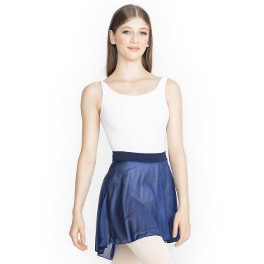 Imagem de Saia Godê em Trilobal Só Dança SD1243, Azul Marinho, P