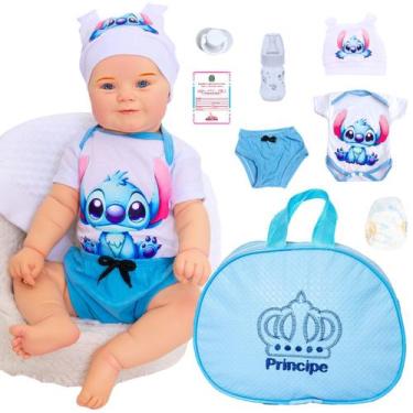 Imagem de Boneco Bebê Reborn Menino Meddie Corpo Em Silicone Pode Dar Banho Bols