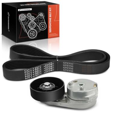 Imagem de A-Premium Kit De Transmissão Por Correia Serpentina Motor Compatível Com Ford F-250 Super Duty, F-350 F-450 F-550 2008 2009 2010-6.4L