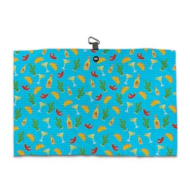 Imagem de Toalha de golfe waffle de microfibra magnética – Engraçada grande 40,6 cm x 61 cm Clean Golf Club Ball Magnet Clip para pendurar no carrinho Forte Força Premium Ultra Absorvente Disco Preto Masculino