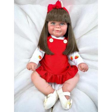 Imagem de Boneca Bebê Reborn Realista Sophia Cabelos Longos Mundo Kids