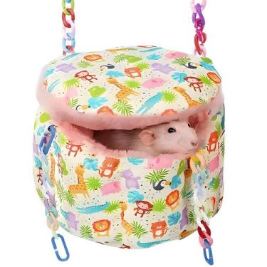 Imagem de Rede para gaiola de ratos Jevnd Rat Hanging Bed Warm Sleeping Nest